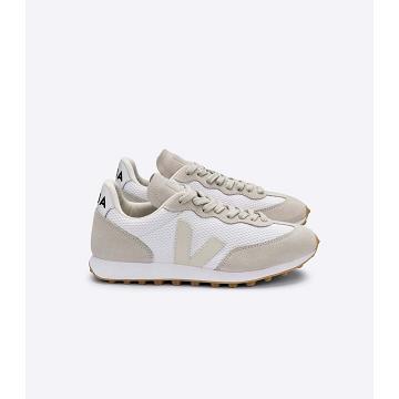 White/Beige Men's Veja RIO BRANCO ALVEOMESH Running Shoes | AU 170NWY